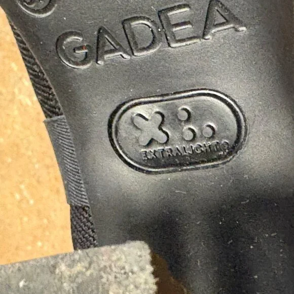 Gadea Black Stretch Sock Buckle Boots Leather Heels Made In Spain 37 Extralight - Picture 15 of 15